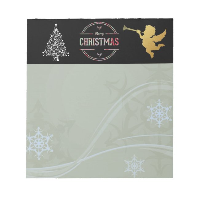 Merry Christmas Greeting Notepad (Front)