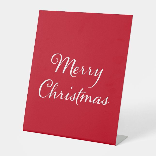 Merry Christmas Greeting Pedestal Sign (Front)