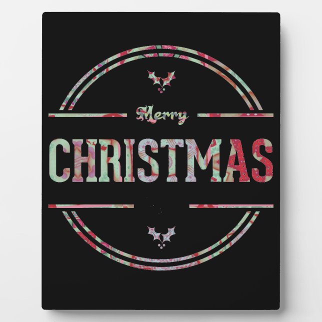 Merry Christmas Greeting Plaque (Front)