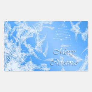 Merry Christmas. Greeting. Rectangular Sticker