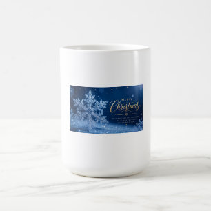Merry christmas greeting text coffee mug