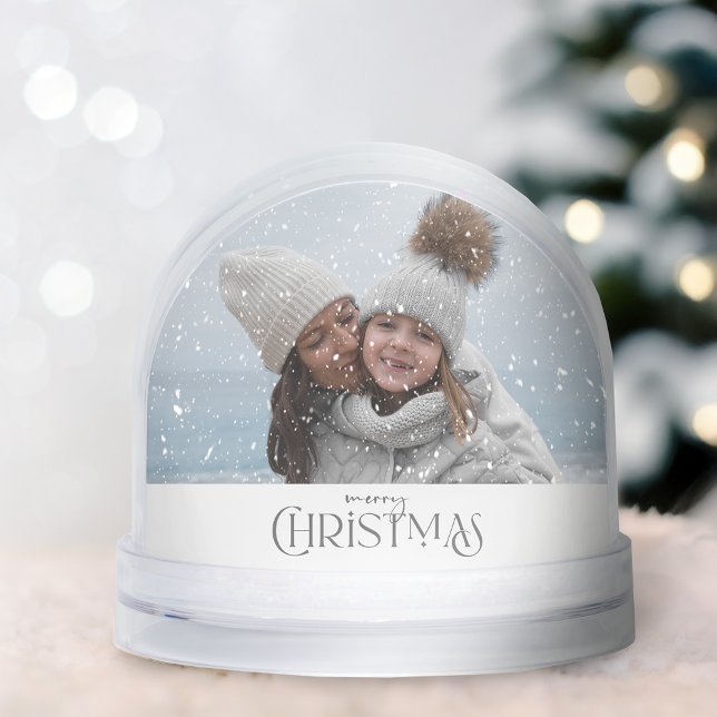 Merry Christmas Greeting with Photo Snow Globe (Creator Uploaded)