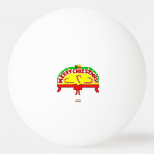Merry Christmas Greetings Ping Pong Ball