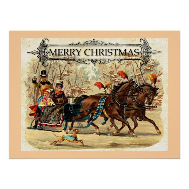 Merry Christmas Greetings Poster (Front)