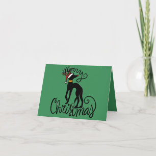 Merry Christmas Greyhound Card