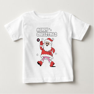 Merry Christmas - Groovy Santa Strut Baby T-Shirt