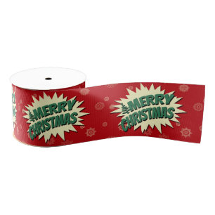 Merry Christmas Grosgrain Ribbon
