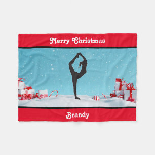 Merry Christmas Gymnast / Cheer Scorpion Fleece Blanket