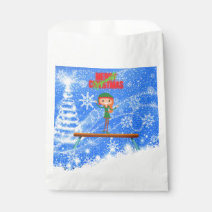 Merry Christmas Gymnast Elf Favour Bags