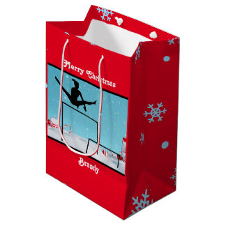 Merry Christmas Gymnastics Medium Gift Bag