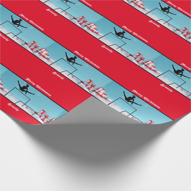Merry Christmas Gymnastics Wrapping Paper (Corner)