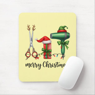 Merry Christmas Hairdresser Festive Stylist Xmas Mouse Mat