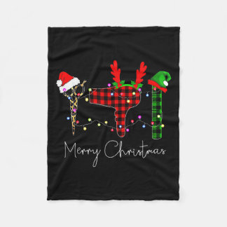Merry Christmas Hairstylist Funny Tool Hairdresser Fleece Blanket