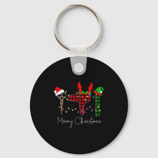 Merry Christmas Hairstylist Funny Tool Hairdresser Key Ring