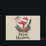 Merry Christmas Hairstylist Hairdresser Xmas Hair  Holiday Card<br><div class="desc">Merry Christmas Hairstylist Hairdresser Xmas Hair Tools</div>