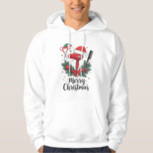 Merry Christmas Hairstylist Hairdresser Xmas Hair  Hoodie