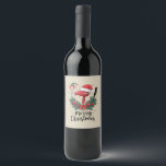 Merry Christmas Hairstylist Hairdresser Xmas Hair  Wine Label<br><div class="desc">Merry Christmas Hairstylist Hairdresser Xmas Hair Tools</div>