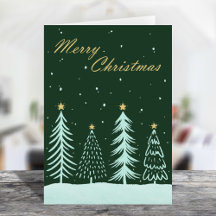 Merry Christmas Hand Drawn Green Colour