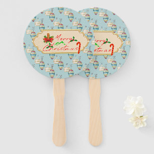 Merry Christmas Hand Fan – Festive Holiday Design