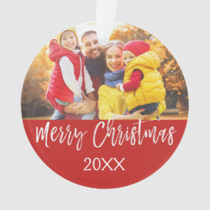 Merry Christmas Hand Lettered Script Ornament