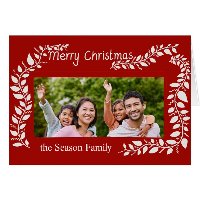 Merry Christmas handlettered Photocard (Front Horizontal)