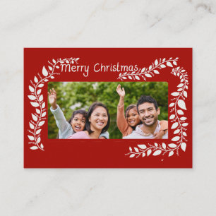 Merry Christmas handlettered Photocard Enclosure Card