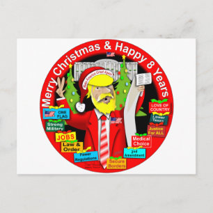 Merry Christmas & Happy 8 Years Holiday Postcard