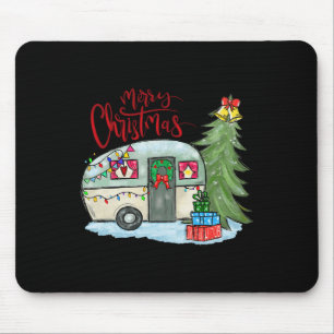 Merry Christmas Happy Camper Fun Camping Life Fami Mouse Mat