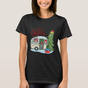 Merry Christmas Happy Camper Fun Camping Life Fami T-Shirt
