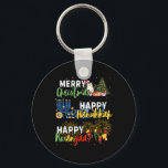 Merry Christmas Happy Hanukkah Happy Kwanzaa Happy Key Ring<br><div class="desc">Merry Christmas Happy Hanukkah Happy Kwanzaa Happy Holidays</div>