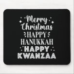 Merry Christmas Happy Hanukkah Happy Kwanzaa Premi Mouse Mat<br><div class="desc">Merry Christmas Happy Hanukkah Happy Kwanzaa Premium 6</div>