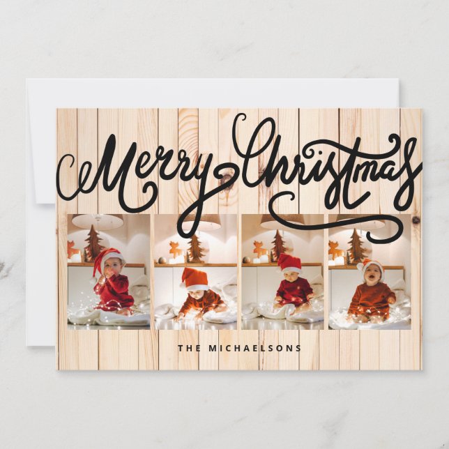 MERRY CHRISTMAS Happy Holidays Add Your Photos (Front)