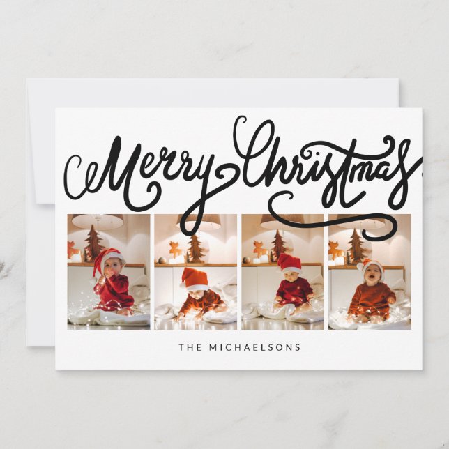 MERRY CHRISTMAS Happy Holidays Add Your Photos (Front)