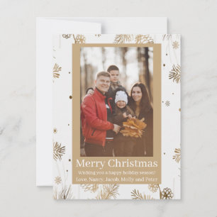 Merry Christmas Happy Holidays Custom Photo Holiday Card
