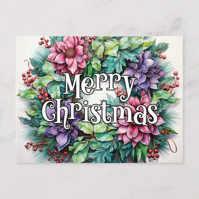 Merry Christmas Happy Holidays, Everyone Postcard (Front)