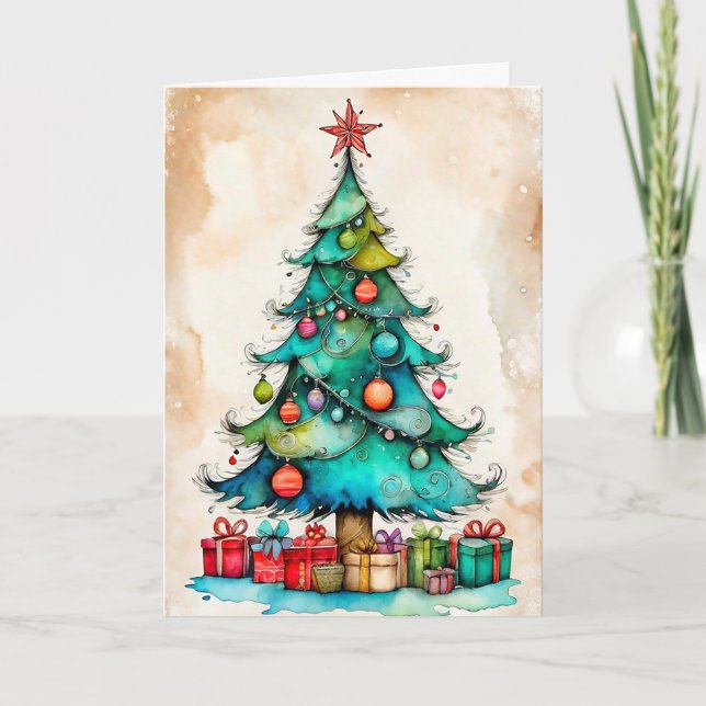 Merry Christmas & Happy Holidays Holiday Card (Front)