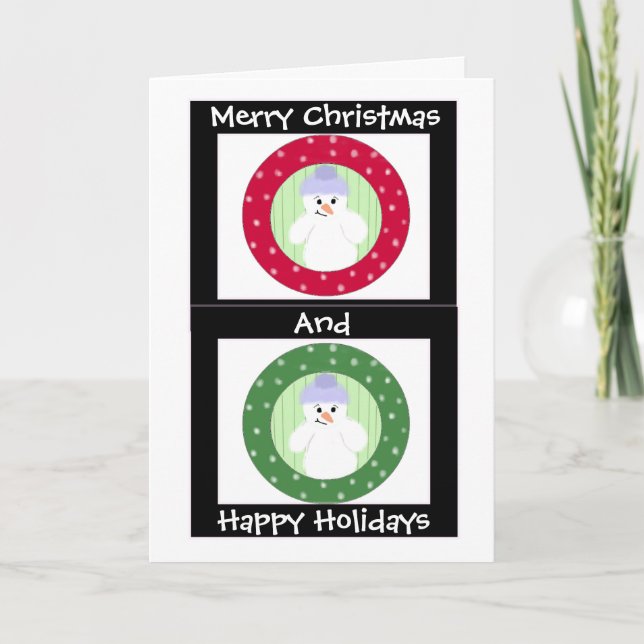 Merry Christmas & Happy Holidays Holiday Card (Front)