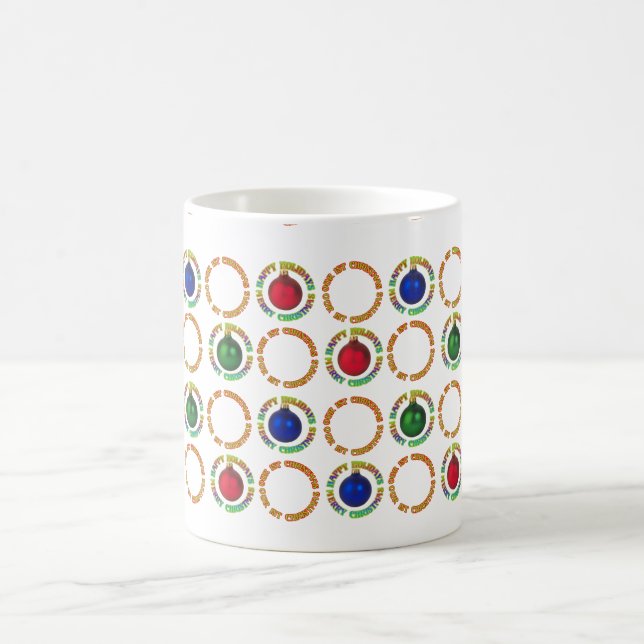 Merry Christmas Happy Holidays Our First Christmas Coffee Mug (Center)