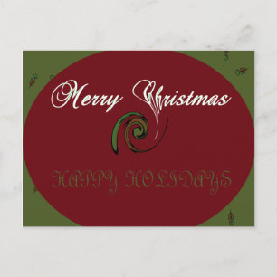 Merry Christmas Happy Holidays Postcard