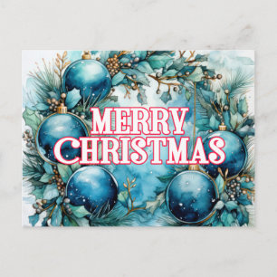 Merry Christmas Happy Holidays Postcard