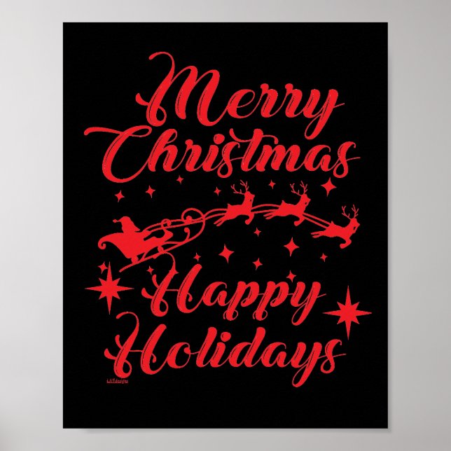 MERRY CHRISTMAS HAPPY HOLIDAYS                     POSTER (Front)