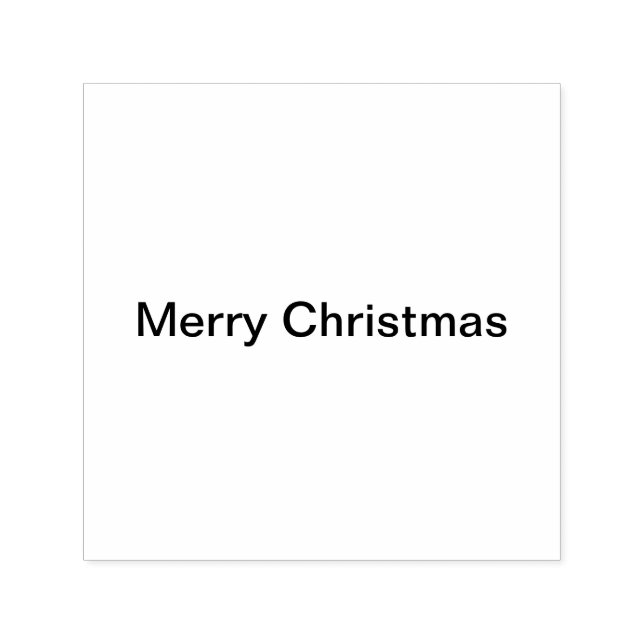 Merry Christmas happy holidays simple minimal  Self-inking Stamp (Design)