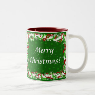 Merry Christmas - Happy Holidays Two-Tone Coffee Mug