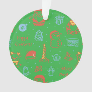Merry Christmas & Happy Holidays Winter Personaliz Ornament