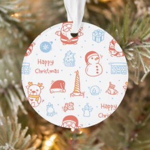 Merry Christmas & Happy Holidays Winter Personaliz Ornament