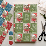 Merry Christmas Happy New Year - 1 Photo Whimsical Wrapping Paper Sheet<br><div class="desc">Add one picture to this cute holiday illustration - perfect for the kids. A simple and modern photo to make a memorable wrap under your tree.</div>