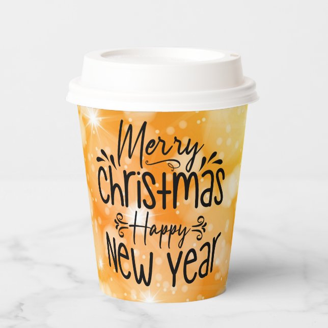 Merry Christmas Happy New Year-42910 Paper Cups (Front)