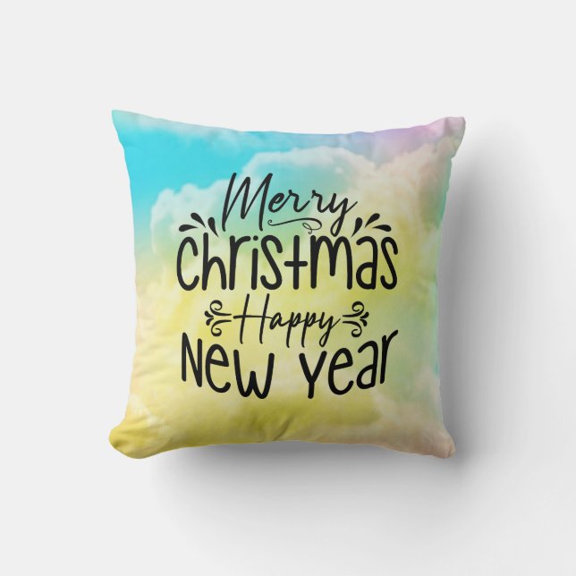 Merry Christmas Happy New Year-45910 Cushion (Front)