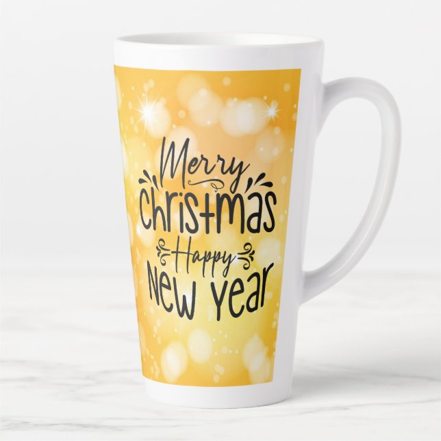 Merry Christmas Happy New Year-45910 Latte Mug (Right)