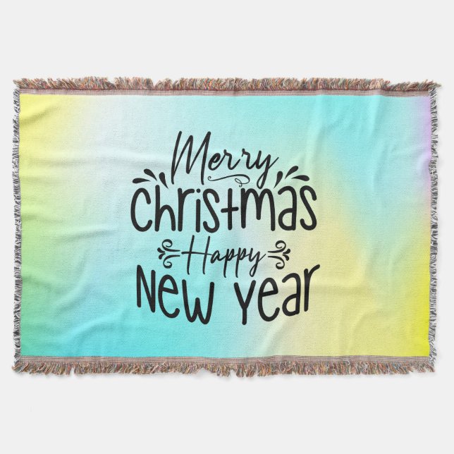 Merry Christmas Happy New Year-45910 Throw Blanket (Front)